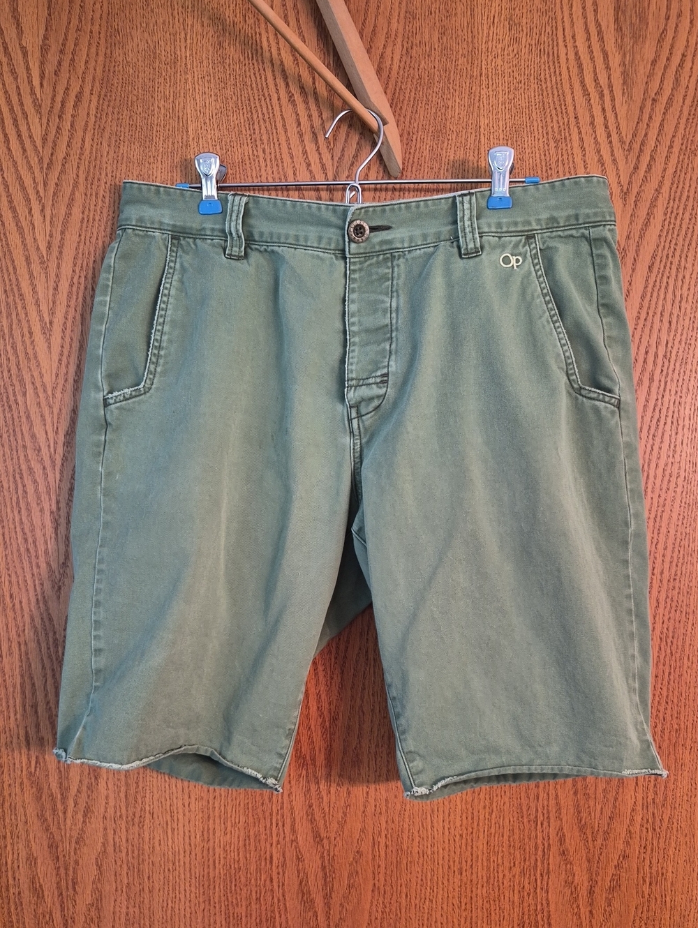 Vintage OP Ocean Pacific Mens Button-Fly Cotton Shorts Sz 33